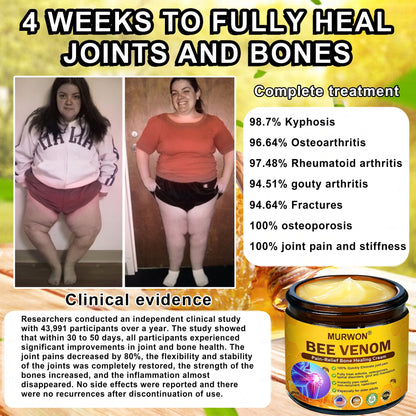 30% Discount🎁🎁|𝐌𝐔𝐑𝐖𝐎𝐍® Bee Venom Pain-Relief Bone Healing Cream ✨✨✨(Specially for older adults)